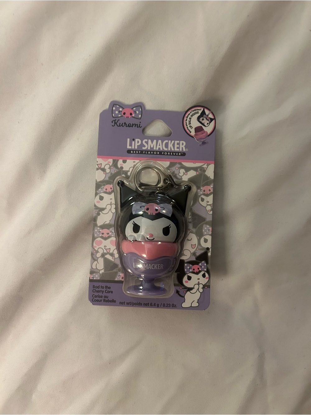 5/25$ item 🍓 NEW Lip Balm Keychain - Purple Kuromi